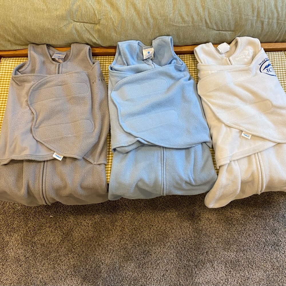 Halo SleepSack Swaddle Set - Gray, Blue, Cream